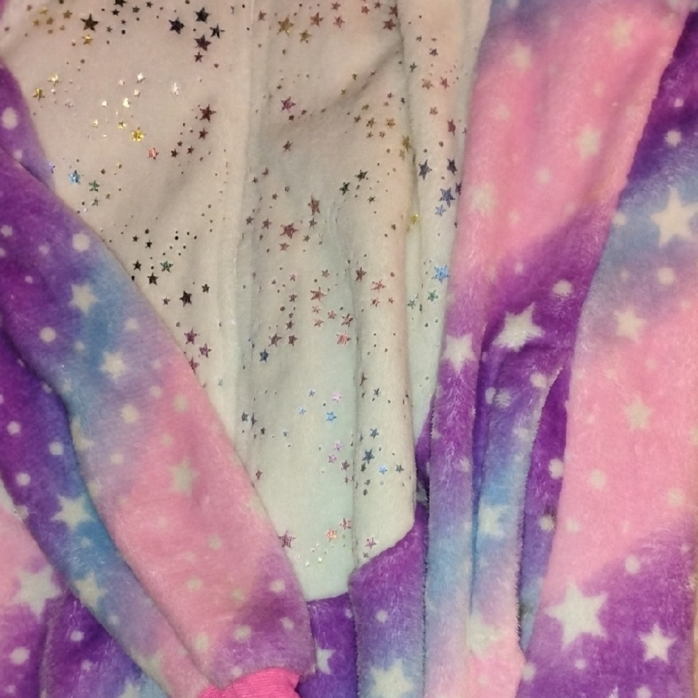 Starry Onsie Night Robe with Pink and Purple Gradient